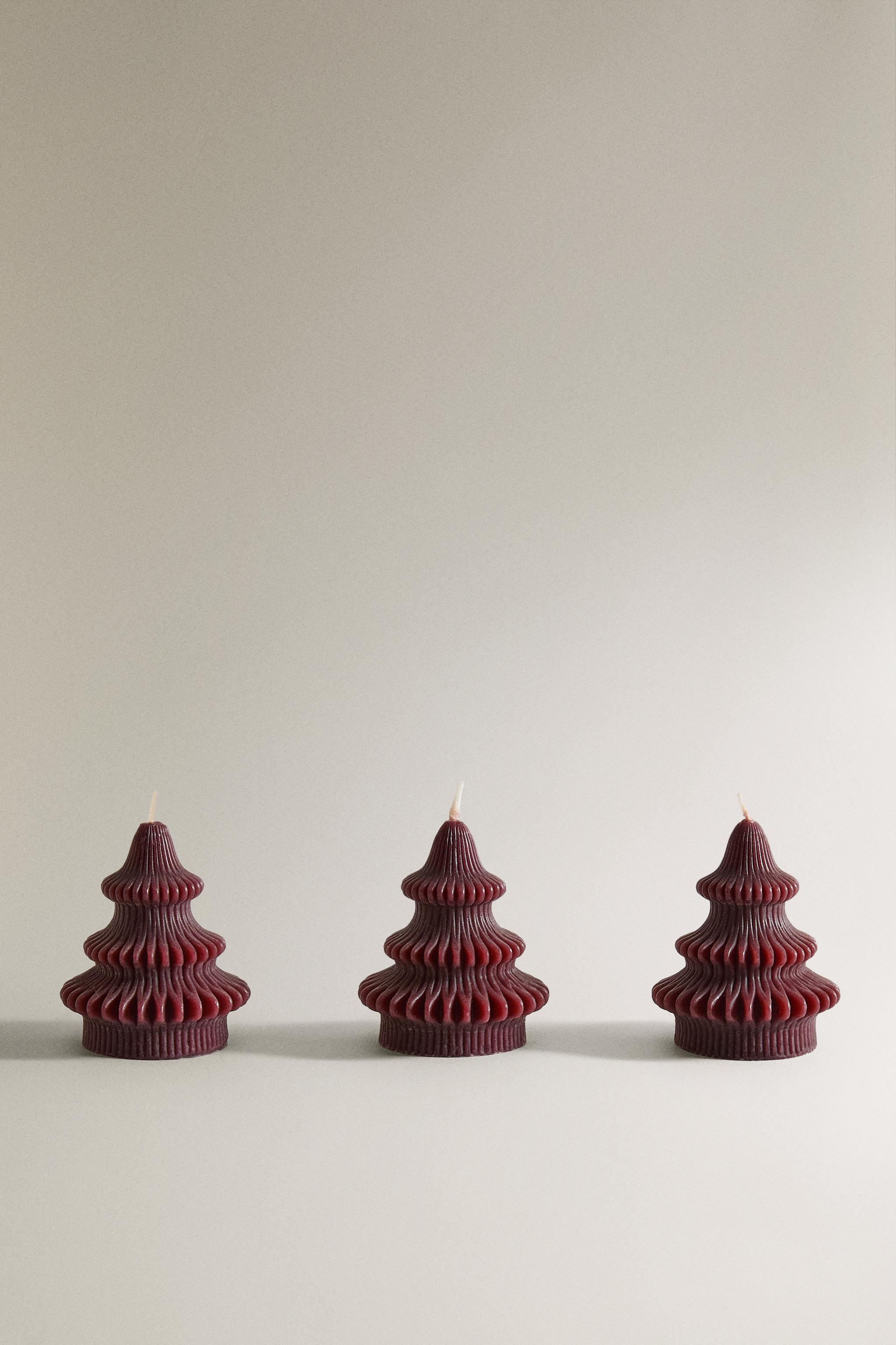 SET OF GINGERBREAD TREE SCENTED CANDLES (SET OF 3)